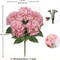 Spring Tabletop Decor – Pink Artificial Hydrangea Silk Flowers, Large Faux Hydrangea Stems for Dining Table Centerpieces, Home, Kitchen & Wedding Decorations